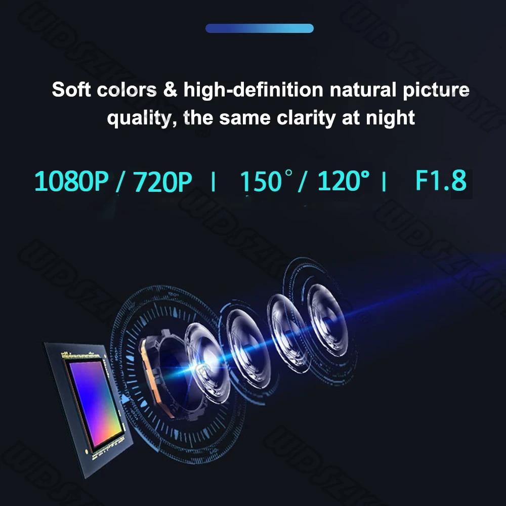 3-Kamera-Dashcam für Autokamera, 1080P, Videorecorder, WLAN, Auto-DVR, Vorne/Rückansicht, Kamera, Nachtsicht, Black Box, Autozubehör