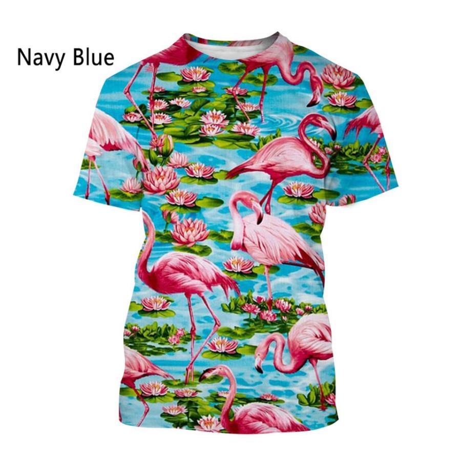 Red Crowned Crane Series 3D Printed Men's Casual Short Sleeved T-shirt Plus Size Men Sportwear Summer T-shirts