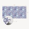 Self-adhesive Graphic Decoration for Office or Study 100x50 cm Mosaic Pattern with Flowers