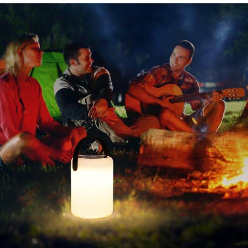 New LED solar desk light, portable light, induction charging night light, garden yard light, outdoor atmosphere camping light
