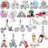 925 Silver Charms Pumpkin Carriage Bicycle Car Beads Pendant Bracelets Necklaces Womens DIY Jewelry Gift