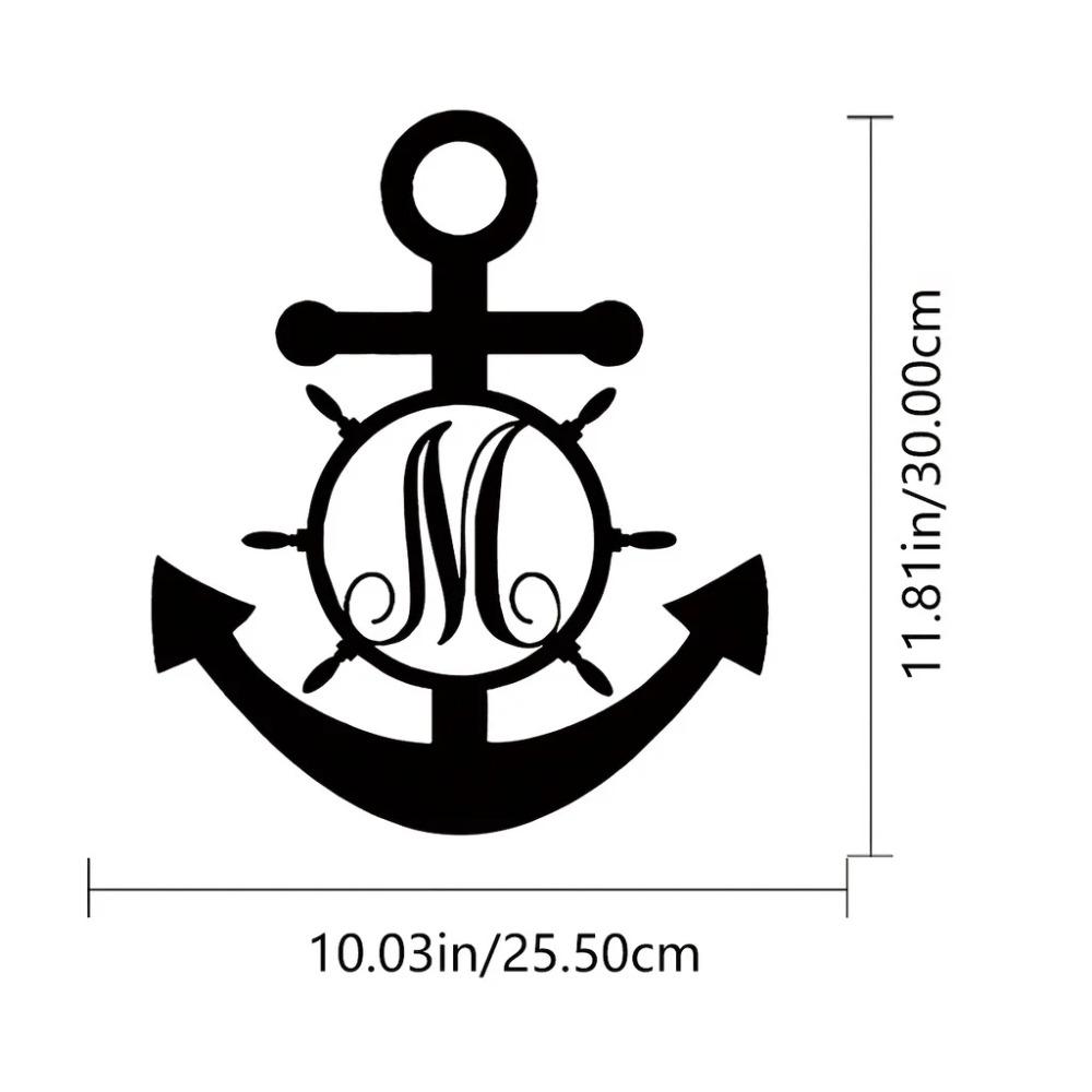 1 stk Anker Metall Veggdekor – Moderne Kunst for Hjemmet, Stilig Halloween & Interiørdekorasjon, Elegant Metall Veggkunst for Ethvert Rom