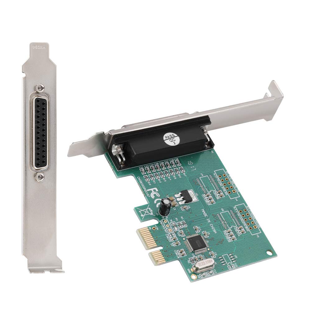 PCI E Parallel Port Expansion Card, Parallel Port DB25 LPT Printer to PCI E Express Card Converter Adapter