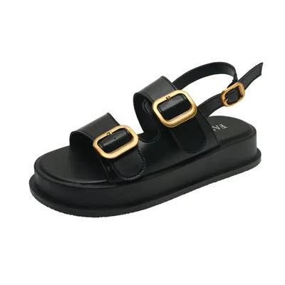 Sandali Donna 2024 Estate Nuovi Scarpe con Plateau e Fibbia per Donna Fibbia Metallica Piattaforma con Fondo Spesso Sandali Piattaforma Donna Zapatos De Mujer