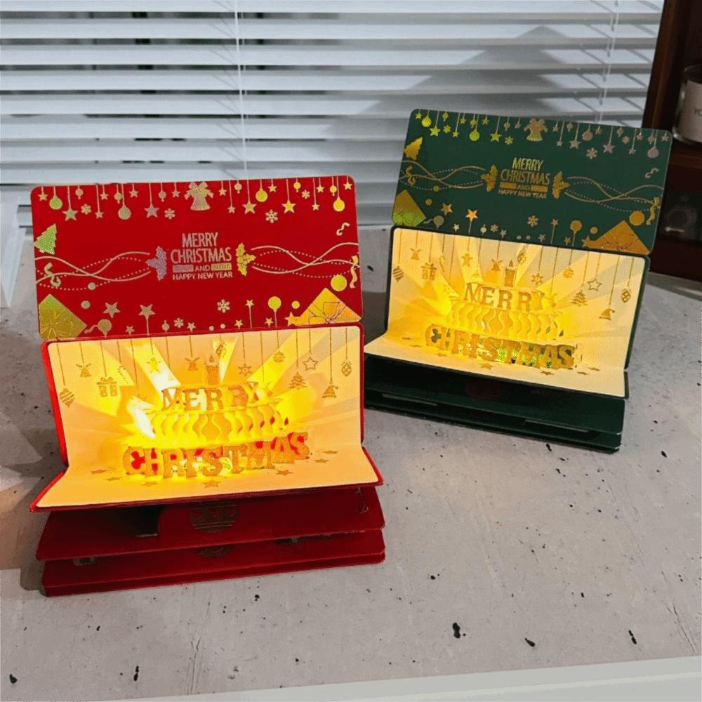 Colorful Christmas Greeting Card Creative Gift Music Christmas Card 3D Christmas Card  Holiday
