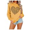 Women's Fashion Casual Valentine's Day Love Printed Large Size Women's Sports Long Sleeve Hoodie