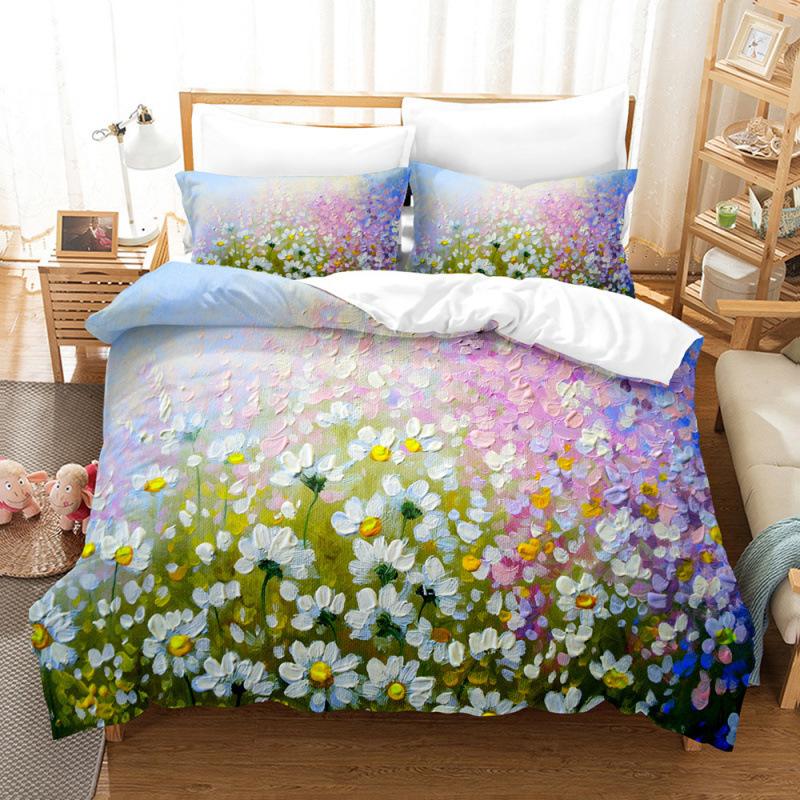 Bedding Kit Oil Painting Starry Sky Pattern Two-Piece Set 3D Digital Printing Three-Piece Set
