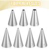 Round Piping Tips, 7 Pcs Small Piping Tips Stainless Steel for Baking, Decorating, Frosting, Icing (7 Sizes)