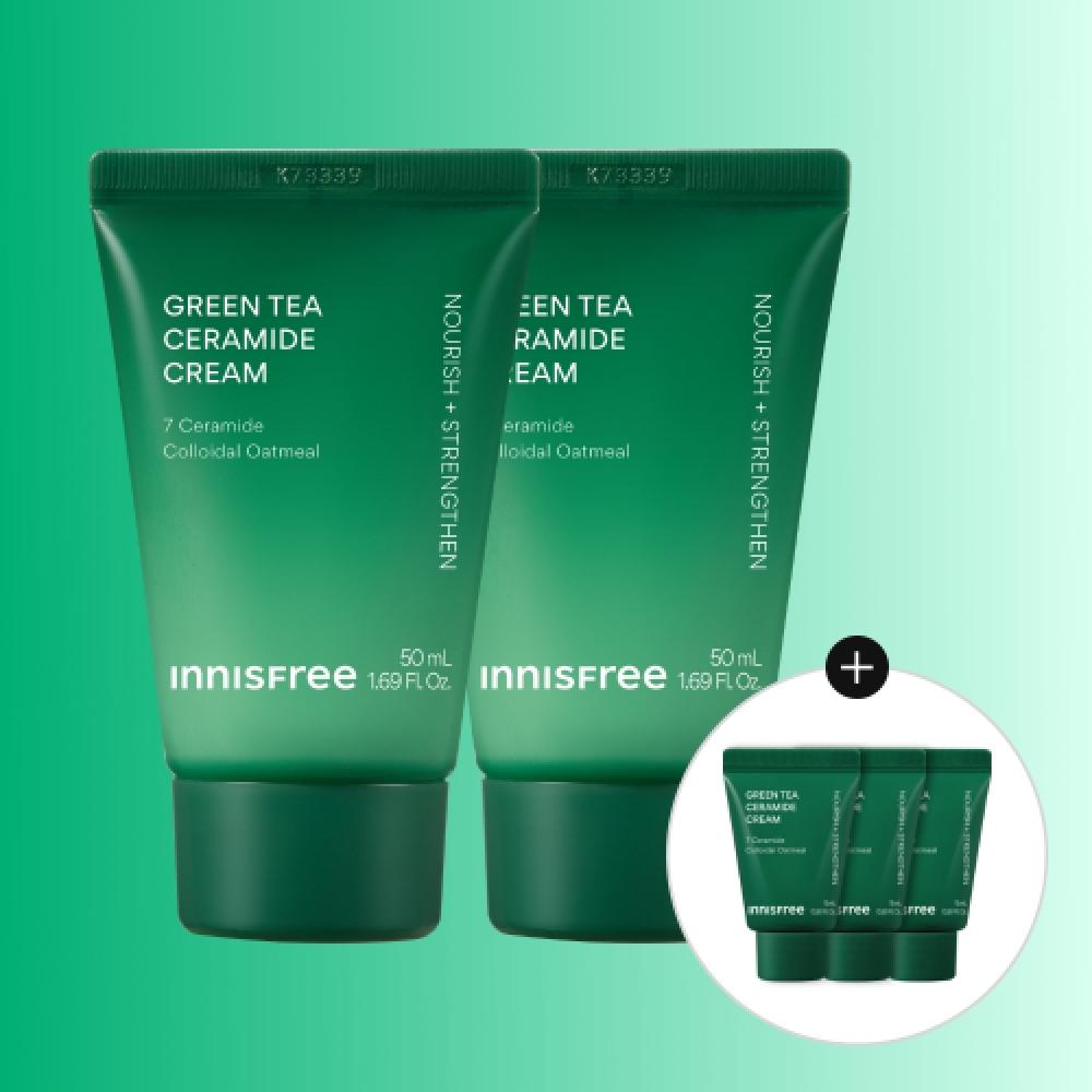 

Innisfree [free Gift] Green Tea Ceramide Cream Tube 50ml 2pcs + 15ml 4pcs FREE
