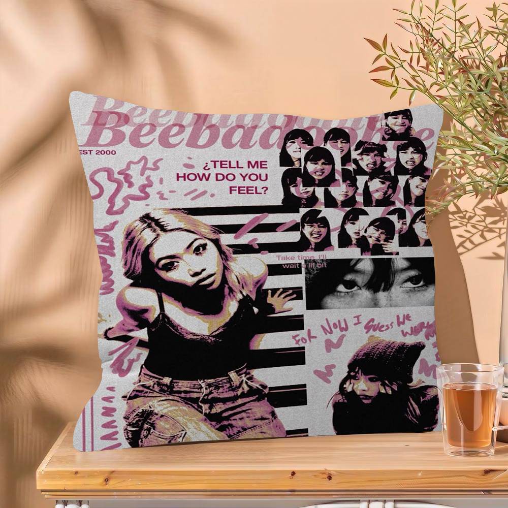 

Rock Singer pretty BBeabadoobee Personalized Pillow Dust Cover Bedroom Kids Party Decoration Pillowcase Birthday Children Gift 30x30 cm