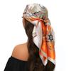 90*90cm Silk Scarf Scarftop Headwraps For Woman Fashion Four Seasons Hair Accessories Hijab Foulard Bandana Femme Headscarf