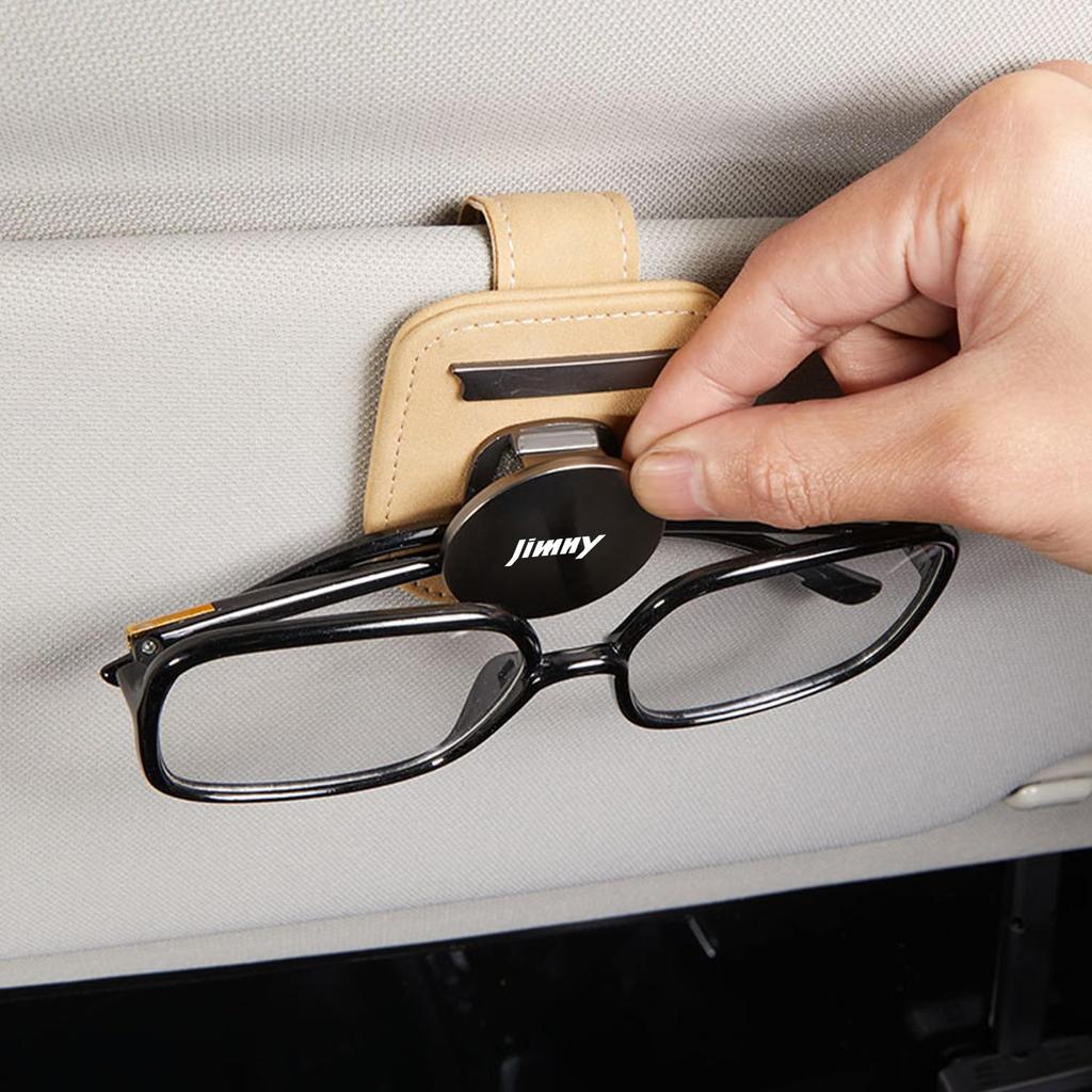 Yamlten Car Glasses Compatible with Sun Visor Glasses Easy Card Keeps Your Car Neat and Khaki Holder, JIMNY, Clip, Storage, Clean,