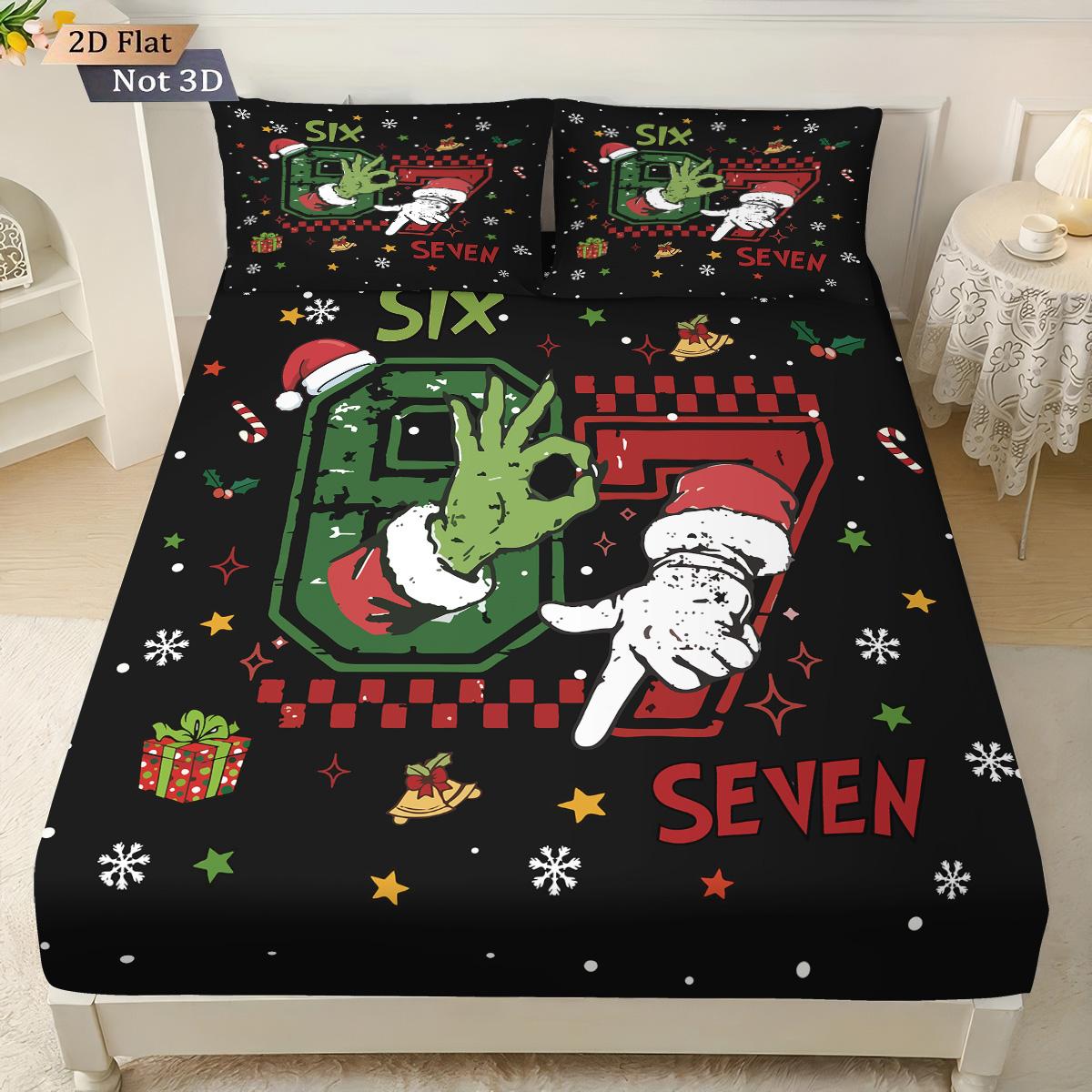 

Comforter 3Pcs Merry Christmas 67 Element Black Printed Coreless Bed Multi Size Soft Bed Bedroom Bedding Decoration Comforter (quilt)-EU Single(135*200cm)3pcs