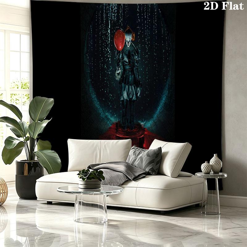 Pennywise Wall tapestry, aesthetic printed fabric blanket, suitable for bedroom, living room, and home decor.