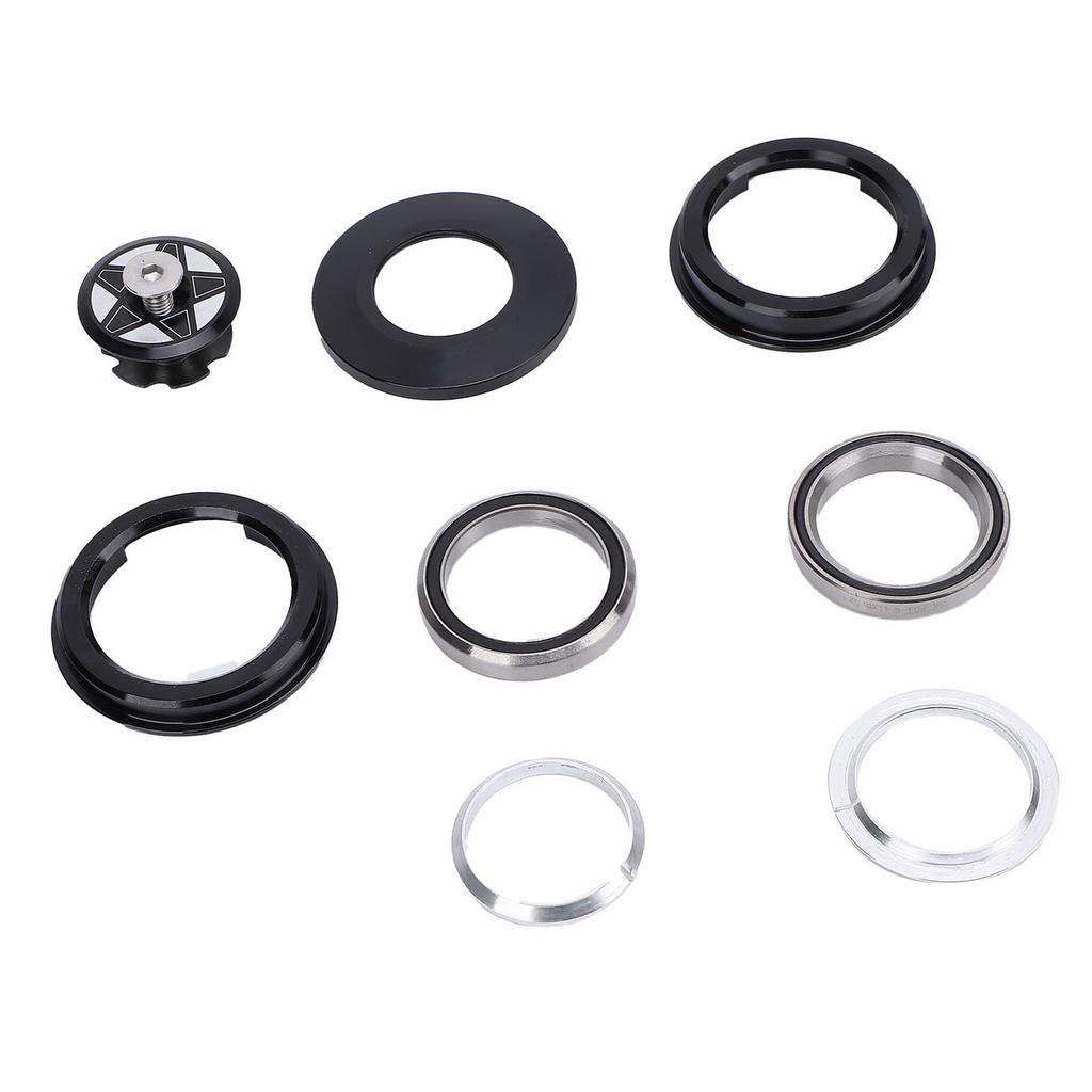 Mountain Bike Headset 49.7mm Aluminum Alloy Low Noise Double Sealed Bearing Road Bike Headset for 28.6mm Straight Pipe