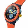 Orologio da polso Swatch CHRONO PLASTIC CAMO FLASH SUSI400 Unisex Adulto Arancione