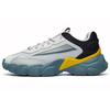 Fashion Sneakers Low Top Lifestyle Casual Shoes Men Sneakers Gray Yellow F12M134144FVG
