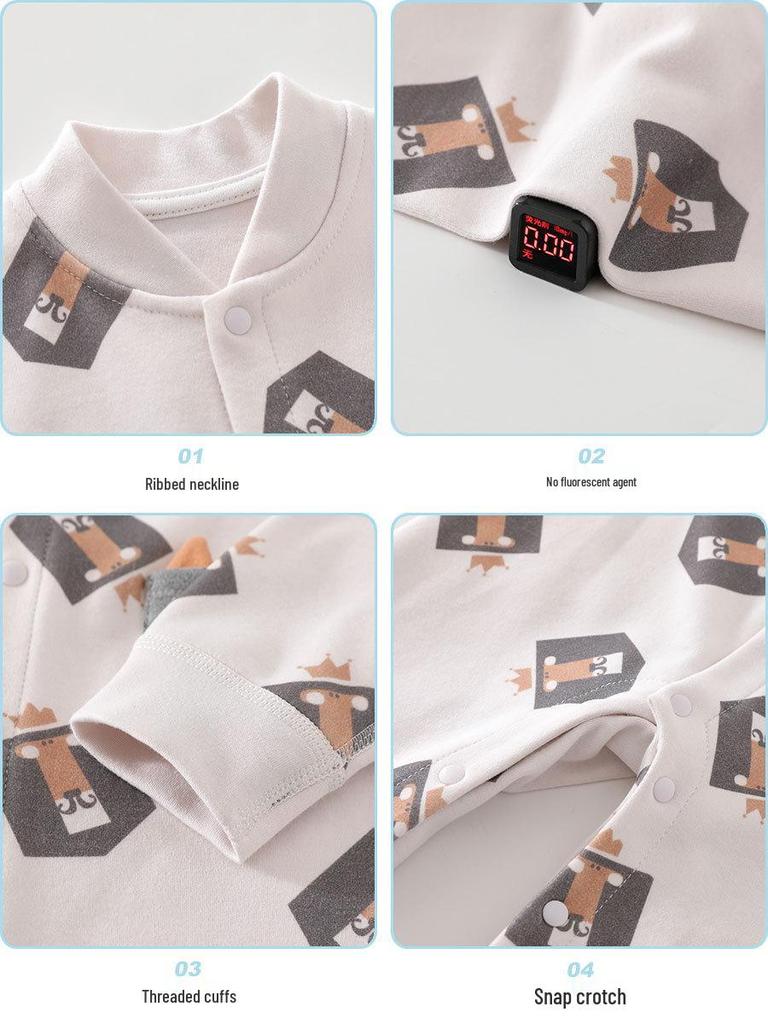 Lion Baby Long Sleeve Bodysuit: A-Class Spring Autumn Newborn Jumpsuit and Crawler Outdoor Wear