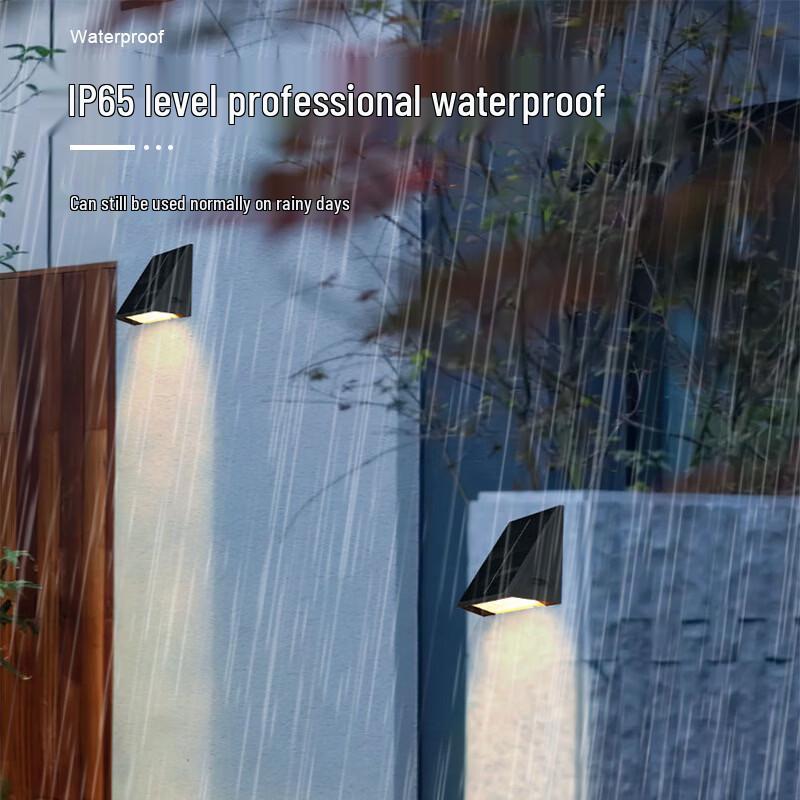 NuWind Solar Wasserdichte Doppelkopf Außenwandleuchte