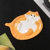 Ceramic Ginger Cat Plate Creative Bread Dessert Plate Calico Cat Kitty Jewelry Tray  Kitchen