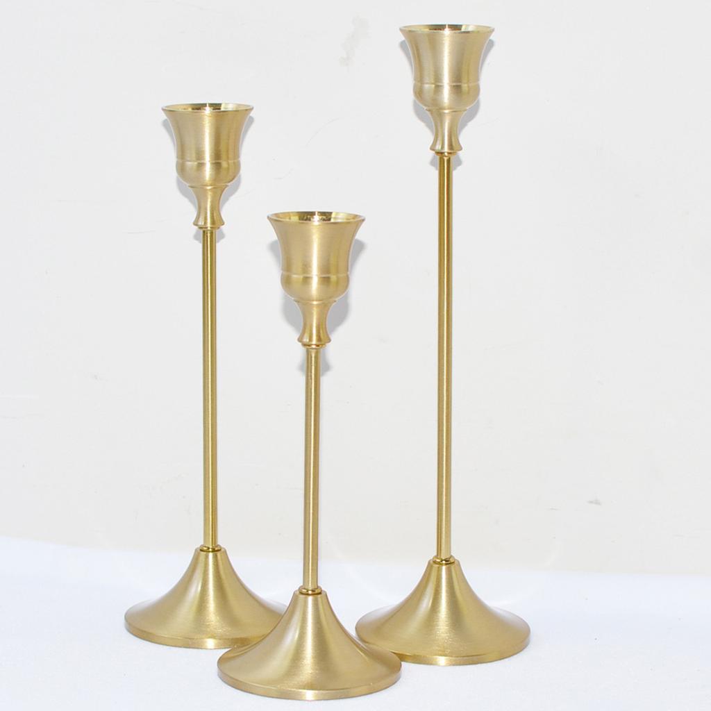 Metal Candle Holder Simple- Alloy Candle Holder Ornaments Brass Candle Holder Wedding Props Creative Candle Holder