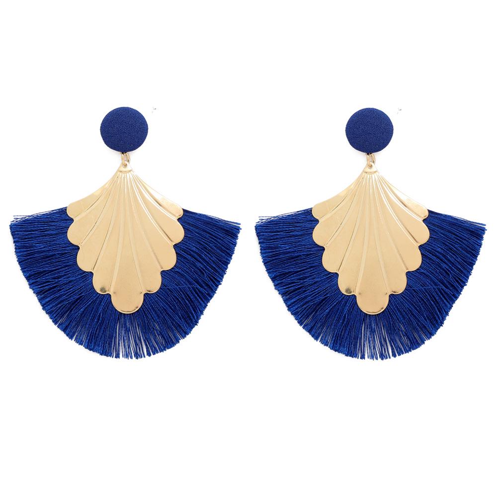 

European & American Exaggerated Tassel Earrings - Retro & Creative Style for Women