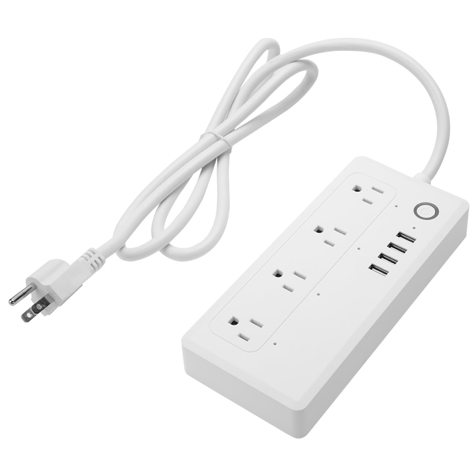 

WiFi Power Strip Surge Protector Smart 4 USB Ports Plug Voice Controlled