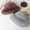 Fluffy Plush Fluffy Fur Bucket Hat Thick Warm Plush Fisherman Hat Plush Bucket Hat  Daily Wear