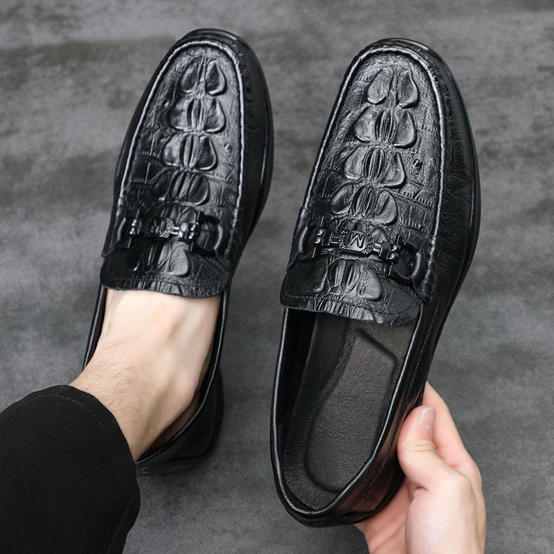 

The first layer of cowhide new men s Doudou shoes genuine leather breathable casual leather shoes men s single shoes loafers men s shoes shoes 38