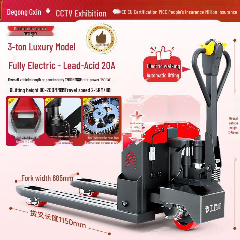 All-Terrain Electric Forklift for Warehouse and Construction Pallet Handling