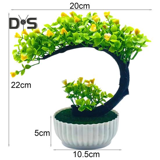 Artificial Flower Plastic Fake Bonsai Romantic No Watering Beautiful Bonsai with Pot Garden Supplies