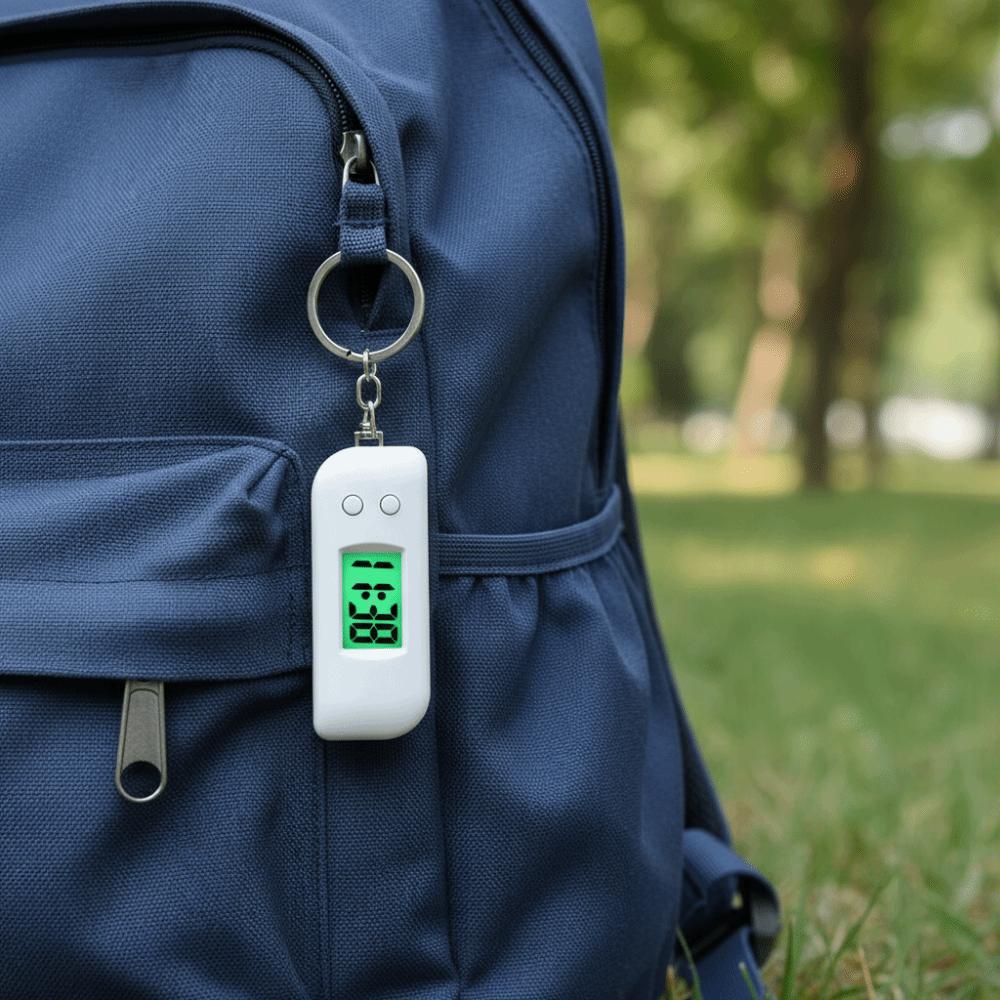 LED Display Mini Digital Clock Keychain Luminous Luminous Key Ring Watch Backpack Accessory