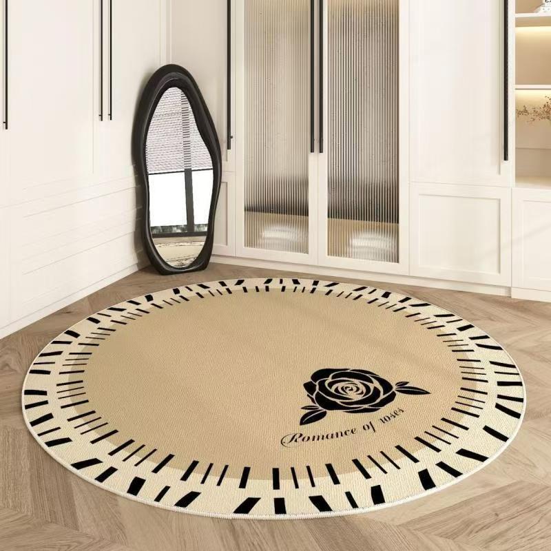 

Vintage French Round Carpet - Retro Style Sofa Rug for Living Room, Bedroom, Dressing Table Diameter 40cm