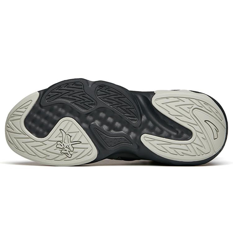 Anta Bastard Wei Feng 2 Slip Resistant Abrasion Resistant Mid top Chunky Sneakers Asphalt Gray 112148080-3