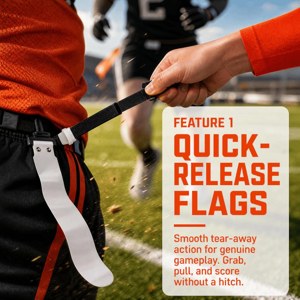 3pcs PP Flag Football Set PVC Adjustable Flag Football Belt Portable Tear Away Belt Training Games