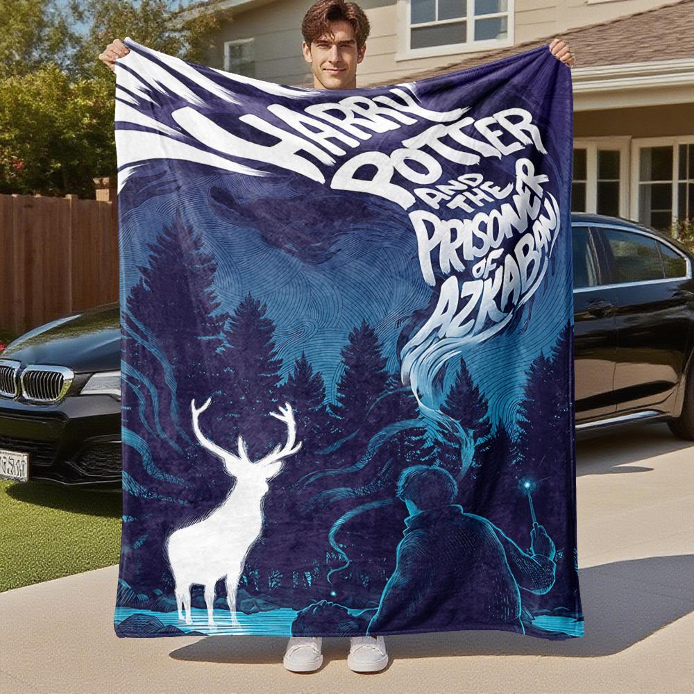 1pc Harry Potter and the Prisoner of Azkaban Outdoor Flannel Throw Blanket All Season Soft Warmth,Home Decor 1031198