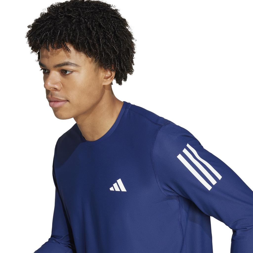 Adidas Own the Run Long Sleeve Running Dark Blue Size Small T-Shirt, Men's, IKM72, (IM5412),