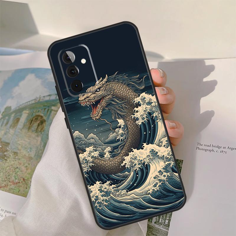 Japanese Dragon Case For Samsung Galaxy A13 A33 A53 A34 A54 A14 A15 A16 A26 A36 A56 A12 A32 A52 A06 A35 A55