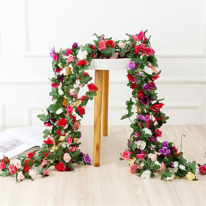 Vibrant 2.5m Artificial Flowers Spring Small Peony Ivy Leaf Vine Perfect For Wedding Decorations