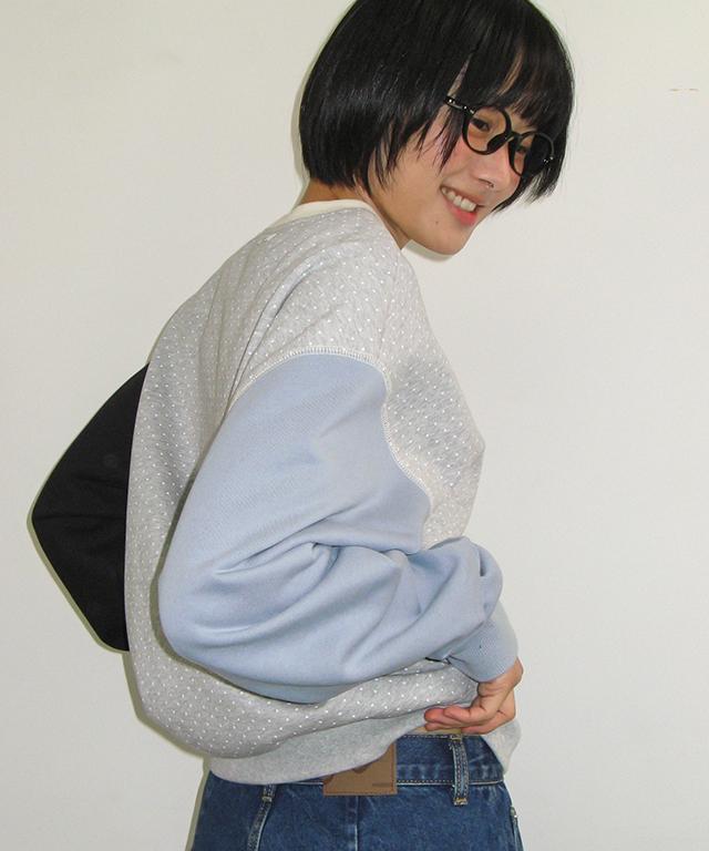 RONRON Multi Color Sweatshirt Gray Dot