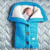 Velvet-Lined Knitted Baby Stroller Sleep Sack