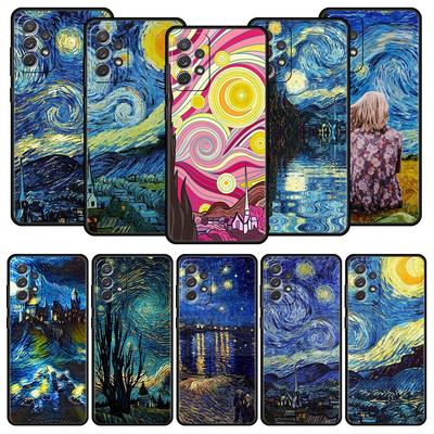 Handyhülle für Samsung Galaxy A13 A15 A17 A07 A21S A22 A23 A25 A31 A73 A32 A52 A41 Weiches TPU Van Gogh Kunst Sternennacht Ästhetik