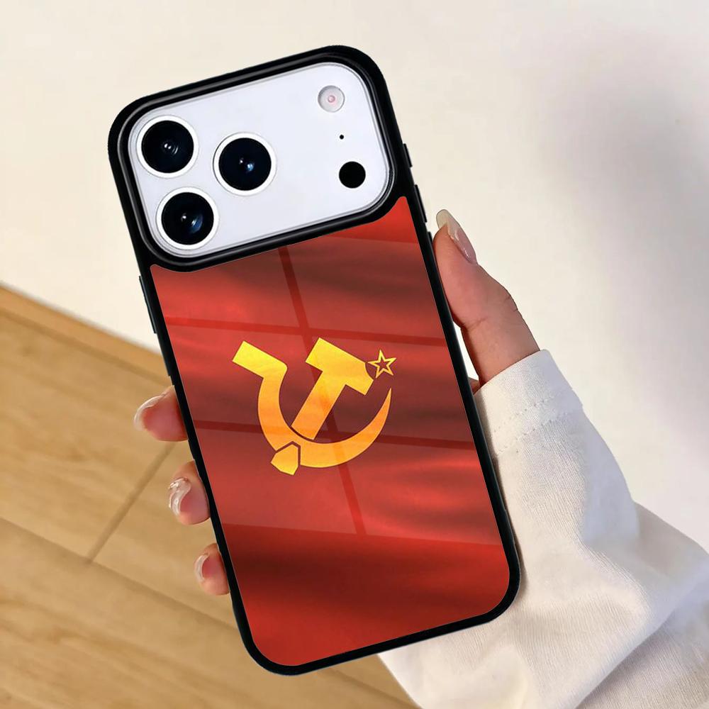lenin Soviet Union flag SOFT Mobile Phone Case for IPhone 17 AIR 16pro Max 15 14 13 12 11 Bumper Cover