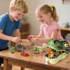 Figurines de Dinosaures Comprend une Boîte de Rangement Dino, Le Monde des Dinosaures Jouets, Jouets Cadeau Pour Enfants 46 Pcs Jouet Dinosaure