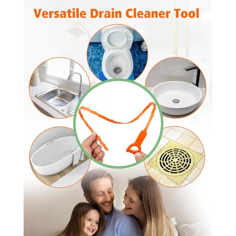 Déboucheur de canalisation Nettoyeur de tuyau Nettoyeur de drain Épilet Outil de débouchage de cheveux pour lavabos de salle de bain Douche Baignoire