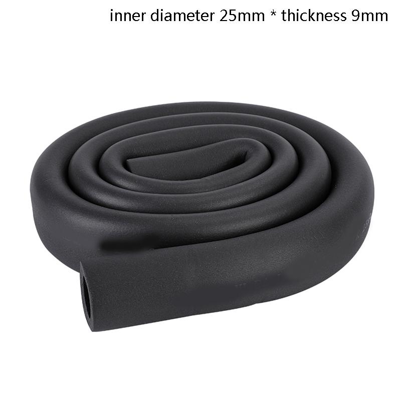 1.8M Sponge Rubber Pipe Black Waterproof Pipeline Holder Thermal Insulation Tubular Protective Sleeve For Air Conditioning