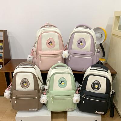 New Small Fresh Literary and Artistic Student Schoolbag Large Capacity Junior School Versatile Campus Backpack Fashionable Contrasting Color Backpack