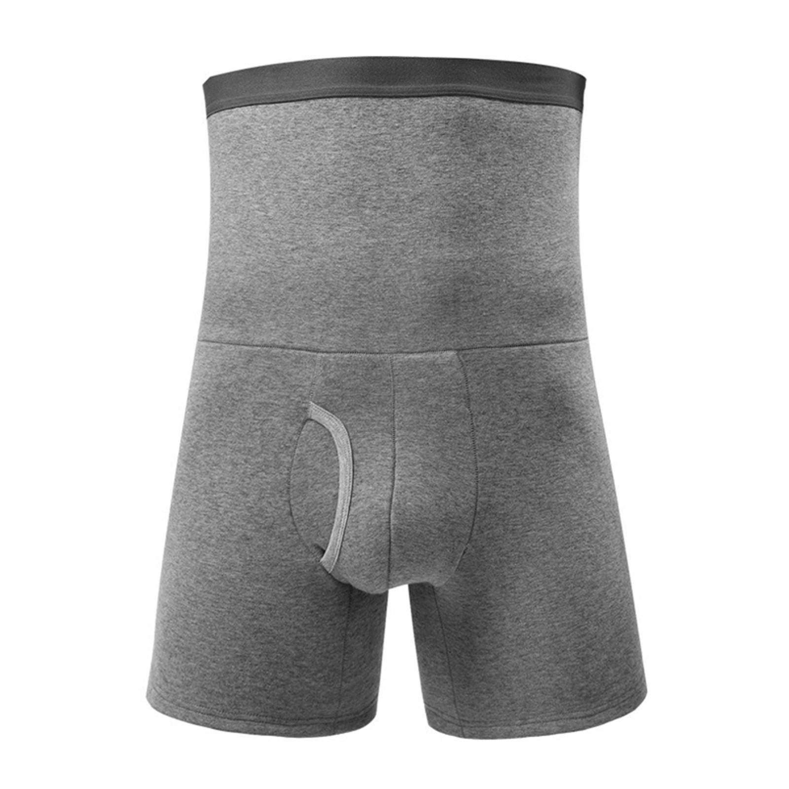 

Men s Fashion High Waisted Warm Comfortable Cotton Underwear Plus Size L светло-серый