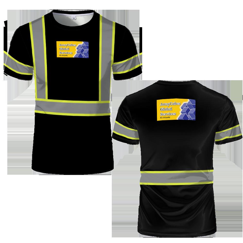 T-shirt da Lavoro di Sicurezza 3D in Cotone da Uomo - Traspirante, Assorbente il Sudore, Comoda a Maniche Corte, Uniforme Sportiva