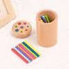42/16 Colourful Sticks Wooden Stick Board Game Dice Wooden Stick Tower Toy Set  Family